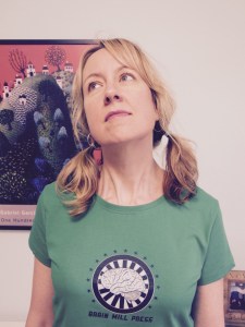 Karen in Brain Mill Press t-shirt 